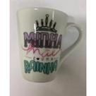 Caneca porcelana 330ml - "minha mae é uma rainha"
