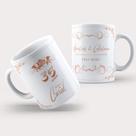 Caneca Porcelana 35 Anos de Casamento Bodas de Coral - MKT-18 Caneca Porcelana 35 Anos de Casamento Bodas de Coral - MKT-18