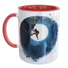 Caneca Porcelana Alpinista Rapel Escalador