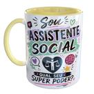 Caneca Porcelana Assistente Social Profissional Caneca Porcelana Assistente Social Profissional
