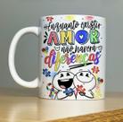 Caneca Porcelana Autismo Frase Enquanto Existir Amor Não Haverá Diferenças
