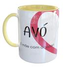 Caneca Porcelana Avó é mãe com açúcar
