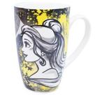 Caneca porcelana bela princesas 400ml - disney
