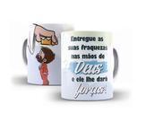 Caneca Porcelana Bíblia Suas Fraquezas Nas Mãos de Deus