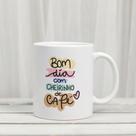 Caneca Porcelana Bom dia Com Cheirinho de Café Est. Pan - Zlprint Caneca Porcelana Bom dia Com Cheirinho de Café Est. Pan - Zlprint