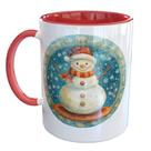 Caneca Porcelana Boneco de Neve Natalina Caneca Porcelana Boneco de Neve Natalina