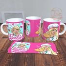 Caneca Porcelana Branca Brilhante Barbie Confeiteira Presente Aniversário Amigo Secreto Natal HD