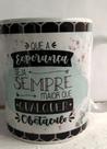 Caneca Porcelana Branca Com Frase Motivacional