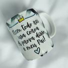 Caneca Porcelana Branca Personalizada Pai
