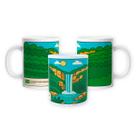 Caneca Porcelana Cachoeira Santa Barbara Goias 325ml Brasil