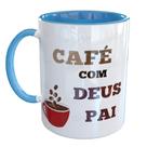Caneca Porcelana Café com Deus Pai