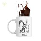 Caneca Porcelana Café - Simbolo Iansã - Umbanda