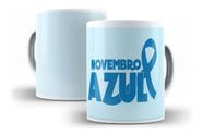 Caneca Porcelana Campanha Novembro Azul Presente