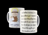 Caneca Porcelana Católica Oração à Santo Antônio Casamenteiro