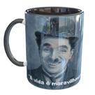 Caneca Porcelana Charlie Chaplin Vida é maravilhosa Caneca Porcelana Charlie Chaplin Vida é maravilhosa