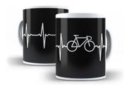 Caneca Porcelana Ciclismo Batimentos Cardíacos Amo Pedalar Presente Ciclista Bike Bicicleta