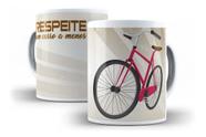 Caneca Porcelana Ciclismo Respeite Um Carro A Menos Ciclista Presente Bicicleta Bike