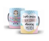 Caneca Porcelana Coleção Lhama Irritada 07