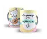 Caneca Porcelana Coleção Lhama Irritada 12 Caneca Porcelana Coleção Lhama Irritada 12