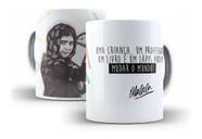 Caneca Porcelana Coleção Mulheres - Kit com 05 Unidades