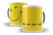 Caneca Porcelana "Coleção Vai Passar" Frases Positivas Vai Dar Tudo Certo! )