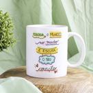 Caneca Porcelana Coloca o Mundo no Mudo e Escuta Seu Coração Est.FrasesPan 04 - Zlprint