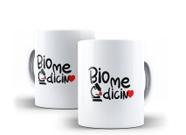 Caneca Porcelana Curso Biomedicina com Coração