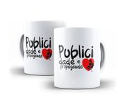 Caneca Porcelana Curso Publicidade e Propaganda com Coração