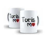 Caneca Porcelana Curso Turismo com Coração