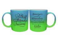 Caneca porcelana Degrade Os Melhores Amigos- 01 unid