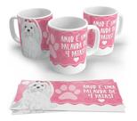 Caneca Porcelana Dog Pet Cachorro Amor É Uma Palavta 4 Patas