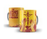 Caneca Porcelana Em Jesus Sou Mais Que Vencedor
