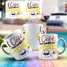 Caneca porcelana engraçada - é café mas podia ser cerveja flork meme