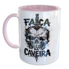 Caneca Porcelana Faca Caveira Bope