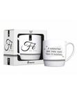 Caneca Porcelana Fé na Vida 360ml Urban - Brasfoot Caneca Porcelana Fé na Vida 360ml Urban - Brasfoot