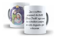 Caneca Porcelana Feliz Natal Jesus Cristo Seja Uma Estrela
