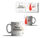 Caneca Porcelana Feliz Natal Ursinho Natal Mensagem Amor