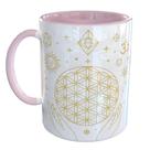 Caneca Porcelana Flor da Vida Radiestesia Caneca Porcelana Flor da Vida Radiestesia