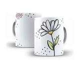 Caneca Porcelana Flor