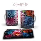 Caneca Porcelana Flores Especiais 3D (509)