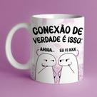 Caneca porcelana flork amigas, conexão de verdade é isso: amiga... eu vi kkk 325ml Caneca porcelana flork amigas, conexão de verdade é isso: amiga... eu vi kkk 325ml