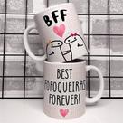 Caneca porcelana flork bff best fofoqueiras forever 325ml