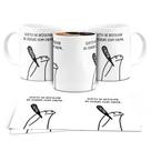 Caneca porcelana flork gosto de resolver as coisas com calma Caneca porcelana flork gosto de resolver as coisas com calma
