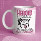 Caneca Porcelana Flork Heróis de verdade não vestem capa eles ensinam Professora 325 ml Caneca Porcelana Flork Heróis de verdade não vestem capa eles ensinam Professora 325 ml