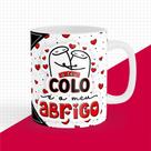 Caneca porcelana flork namorados o teu colo é o meu abrigo 325ml