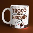 Caneca Porcelana Flork Páscoa troco gente chata por chocolate 325 ml