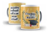 Caneca Porcelana Formatura Futuro Brilhante Parabéns