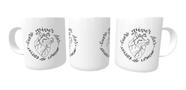 Caneca Porcelana Frase 'Quero Viver Das Coisas Do Coração' Caneca Porcelana Frase 'Quero Viver Das Coisas Do Coração'
