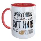Caneca Porcelana Gateira Gatos e Pelos Divertida