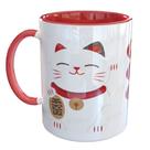 Caneca Porcelana Gato da Sorte Maneki Neko Caneca Porcelana Gato da Sorte Maneki Neko